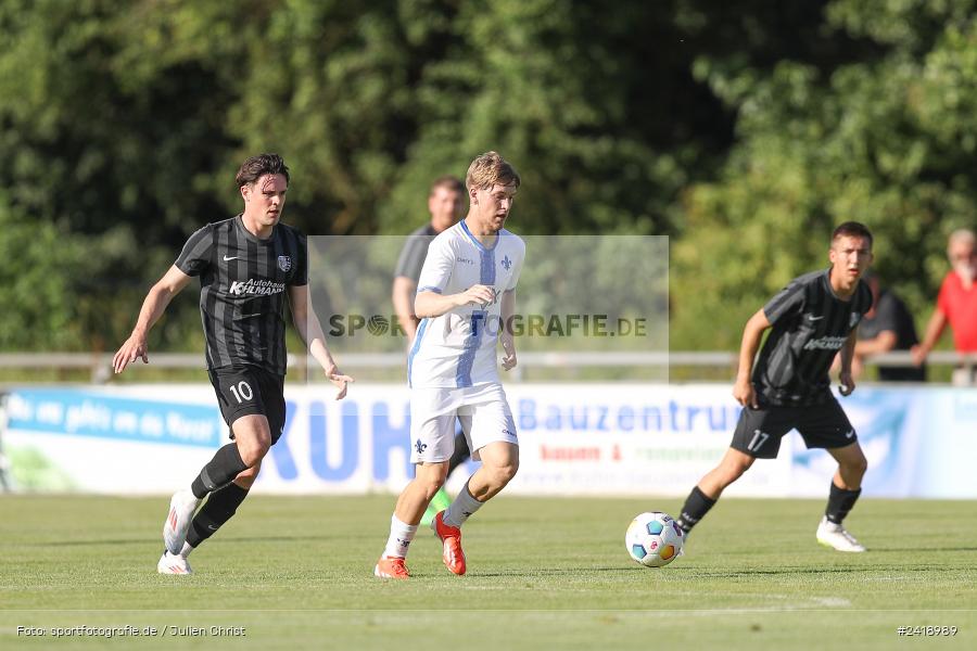 sport, action, TSV Karlburg, TSV, Sportgelände, SVD, SV Darmstadt 98 (U21), Landesfreundschaftsspiele, Karlburg, Hessenliga, HFV, Fussball, D98, Bayernliga Nord, BFV, 10.07.2024 - Bild-ID: 2418989