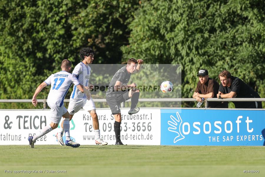 sport, action, TSV Karlburg, TSV, Sportgelände, SVD, SV Darmstadt 98 (U21), Landesfreundschaftsspiele, Karlburg, Hessenliga, HFV, Fussball, D98, Bayernliga Nord, BFV, 10.07.2024 - Bild-ID: 2418992