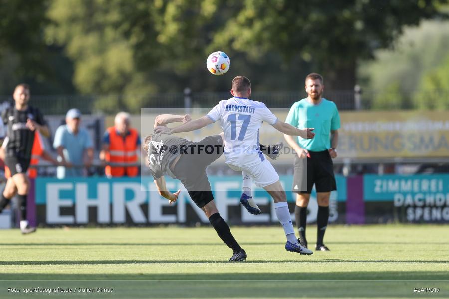 sport, action, TSV Karlburg, TSV, Sportgelände, SVD, SV Darmstadt 98 (U21), Landesfreundschaftsspiele, Karlburg, Hessenliga, HFV, Fussball, D98, Bayernliga Nord, BFV, 10.07.2024 - Bild-ID: 2419019