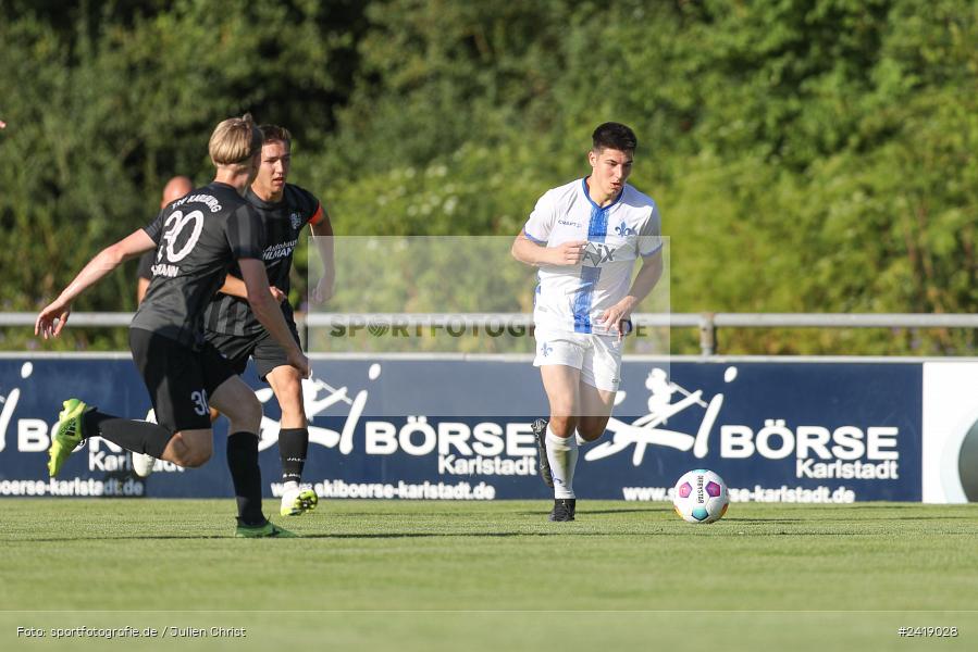 sport, action, TSV Karlburg, TSV, Sportgelände, SVD, SV Darmstadt 98 (U21), Landesfreundschaftsspiele, Karlburg, Hessenliga, HFV, Fussball, D98, Bayernliga Nord, BFV, 10.07.2024 - Bild-ID: 2419028