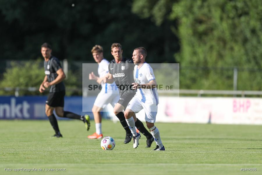 sport, action, TSV Karlburg, TSV, Sportgelände, SVD, SV Darmstadt 98 (U21), Landesfreundschaftsspiele, Karlburg, Hessenliga, HFV, Fussball, D98, Bayernliga Nord, BFV, 10.07.2024 - Bild-ID: 2419035