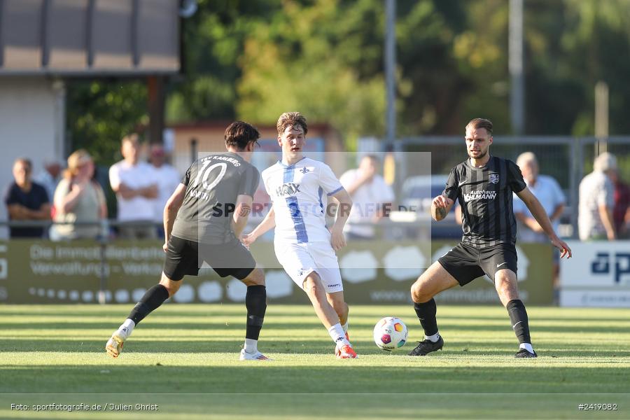 sport, action, TSV Karlburg, TSV, Sportgelände, SVD, SV Darmstadt 98 (U21), Landesfreundschaftsspiele, Karlburg, Hessenliga, HFV, Fussball, D98, Bayernliga Nord, BFV, 10.07.2024 - Bild-ID: 2419082