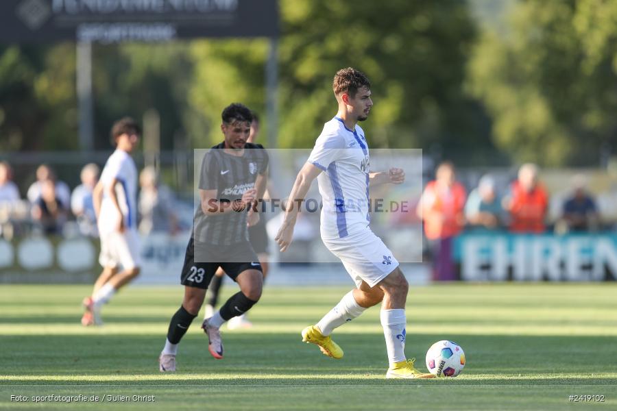 sport, action, TSV Karlburg, TSV, Sportgelände, SVD, SV Darmstadt 98 (U21), Landesfreundschaftsspiele, Karlburg, Hessenliga, HFV, Fussball, D98, Bayernliga Nord, BFV, 10.07.2024 - Bild-ID: 2419102