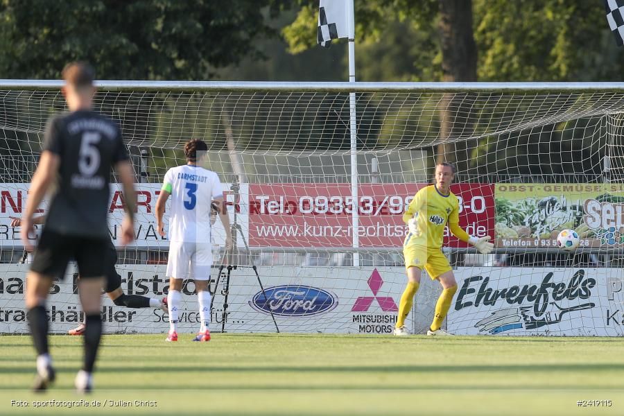 sport, action, TSV Karlburg, TSV, Sportgelände, SVD, SV Darmstadt 98 (U21), Landesfreundschaftsspiele, Karlburg, Hessenliga, HFV, Fussball, D98, Bayernliga Nord, BFV, 10.07.2024 - Bild-ID: 2419115