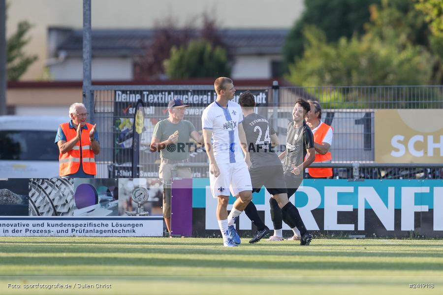 sport, action, TSV Karlburg, TSV, Sportgelände, SVD, SV Darmstadt 98 (U21), Landesfreundschaftsspiele, Karlburg, Hessenliga, HFV, Fussball, D98, Bayernliga Nord, BFV, 10.07.2024 - Bild-ID: 2419118