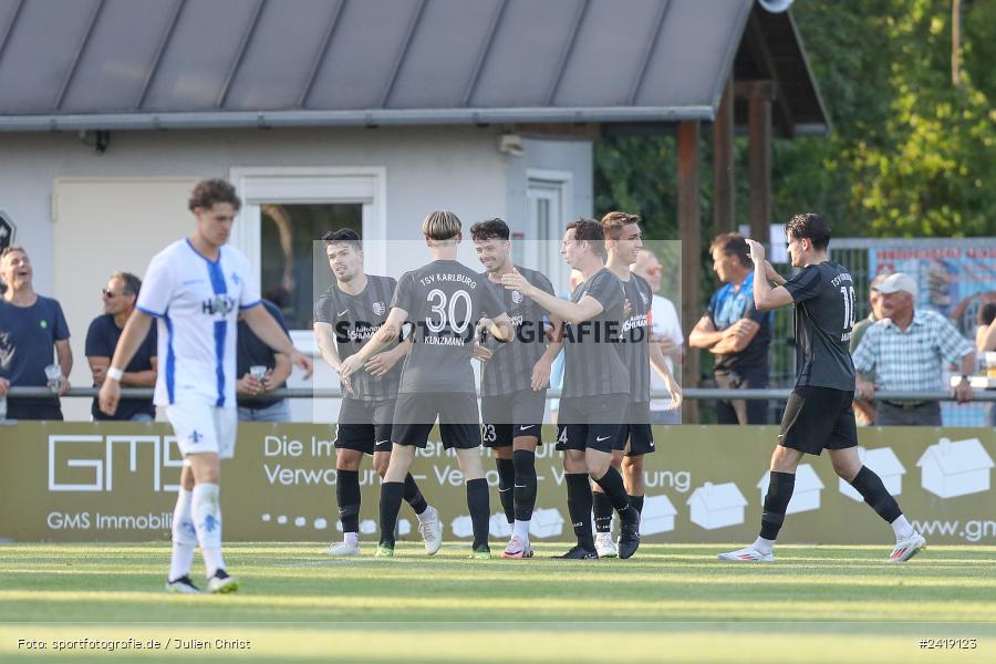 sport, action, TSV Karlburg, TSV, Sportgelände, SVD, SV Darmstadt 98 (U21), Landesfreundschaftsspiele, Karlburg, Hessenliga, HFV, Fussball, D98, Bayernliga Nord, BFV, 10.07.2024 - Bild-ID: 2419123