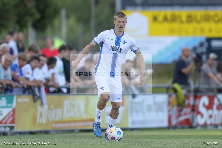 sport, action, TSV Karlburg, TSV, Sportgelände, SVD, SV Darmstadt 98 (U21), Landesfreundschaftsspiele, Karlburg, Hessenliga, HFV, Fussball, D98, Bayernliga Nord, BFV, 10.07.2024 - Bild-ID: 2419133