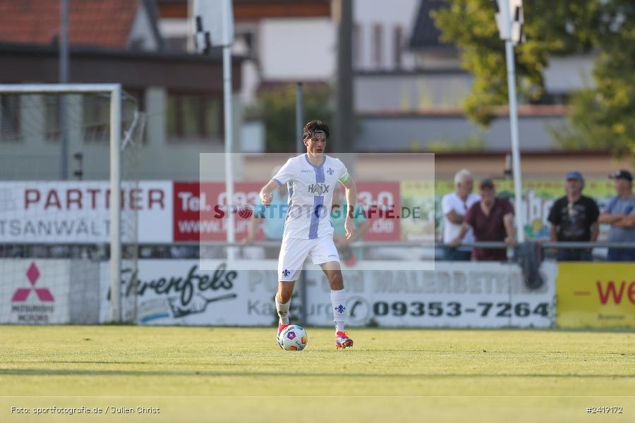 sport, action, TSV Karlburg, TSV, Sportgelände, SVD, SV Darmstadt 98 (U21), Landesfreundschaftsspiele, Karlburg, Hessenliga, HFV, Fussball, D98, Bayernliga Nord, BFV, 10.07.2024 - Bild-ID: 2419172