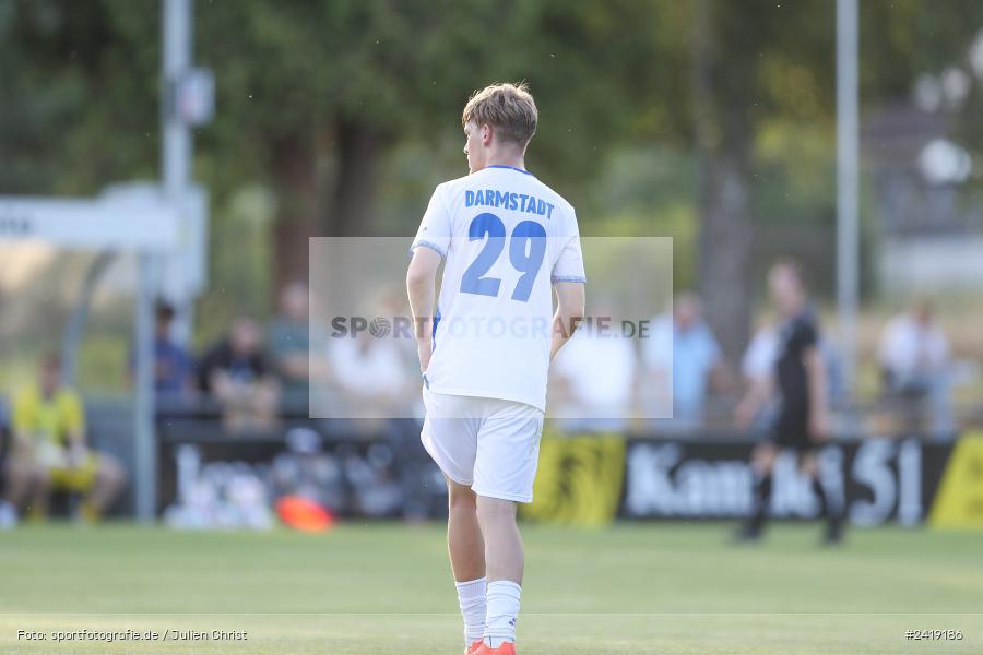 sport, action, TSV Karlburg, TSV, Sportgelände, SVD, SV Darmstadt 98 (U21), Landesfreundschaftsspiele, Karlburg, Hessenliga, HFV, Fussball, D98, Bayernliga Nord, BFV, 10.07.2024 - Bild-ID: 2419186