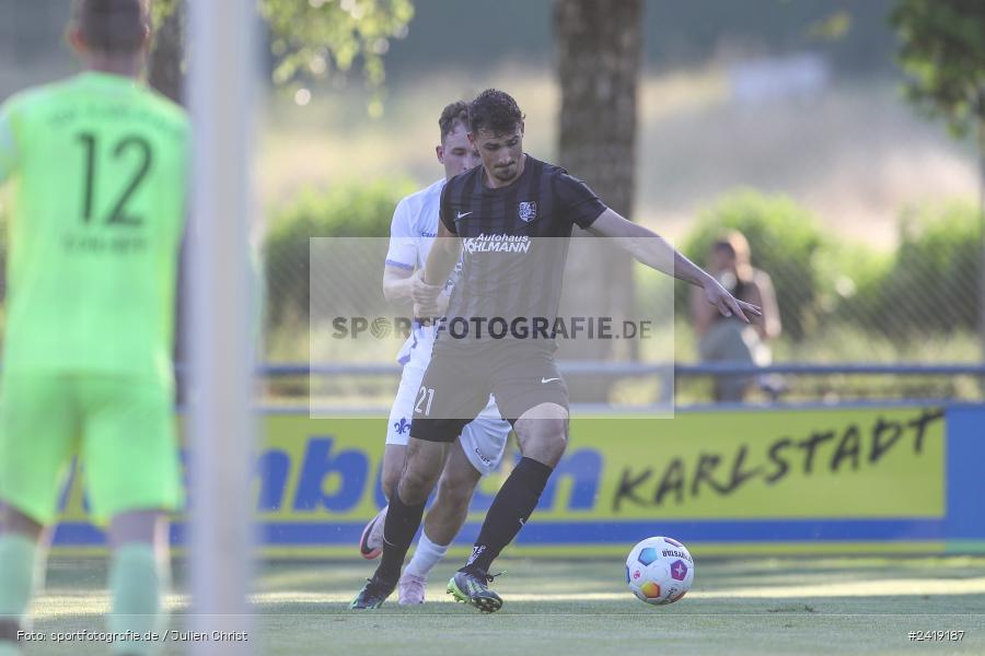 sport, action, TSV Karlburg, TSV, Sportgelände, SVD, SV Darmstadt 98 (U21), Landesfreundschaftsspiele, Karlburg, Hessenliga, HFV, Fussball, D98, Bayernliga Nord, BFV, 10.07.2024 - Bild-ID: 2419187