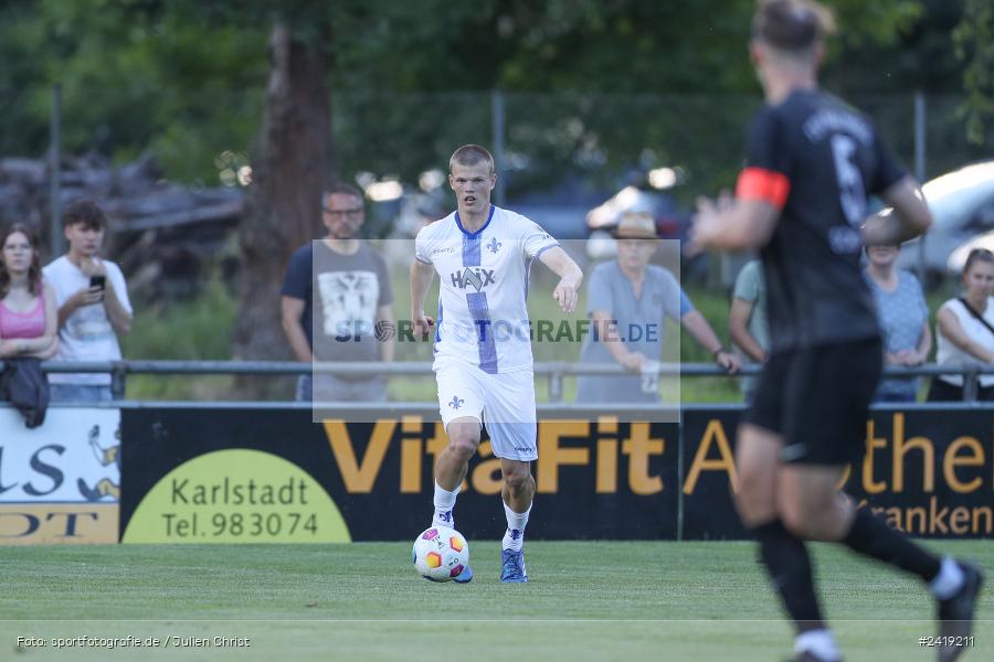 sport, action, TSV Karlburg, TSV, Sportgelände, SVD, SV Darmstadt 98 (U21), Landesfreundschaftsspiele, Karlburg, Hessenliga, HFV, Fussball, D98, Bayernliga Nord, BFV, 10.07.2024 - Bild-ID: 2419211