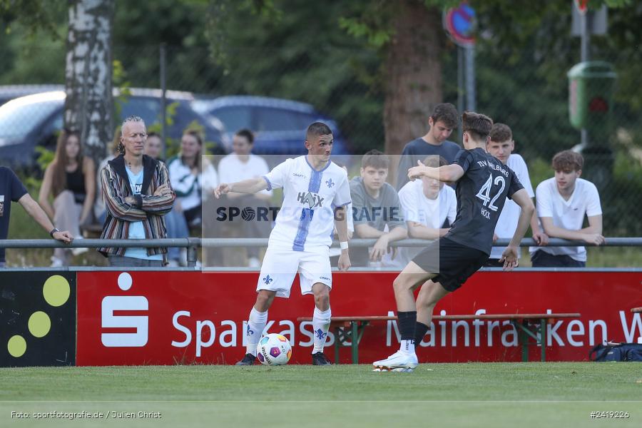 sport, action, TSV Karlburg, TSV, Sportgelände, SVD, SV Darmstadt 98 (U21), Landesfreundschaftsspiele, Karlburg, Hessenliga, HFV, Fussball, D98, Bayernliga Nord, BFV, 10.07.2024 - Bild-ID: 2419226