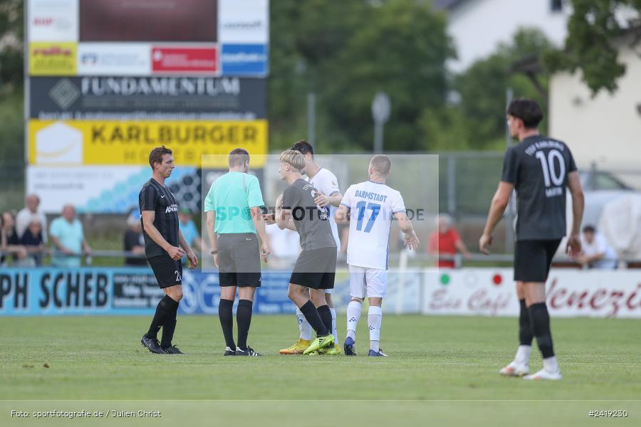 sport, action, TSV Karlburg, TSV, Sportgelände, SVD, SV Darmstadt 98 (U21), Landesfreundschaftsspiele, Karlburg, Hessenliga, HFV, Fussball, D98, Bayernliga Nord, BFV, 10.07.2024 - Bild-ID: 2419230