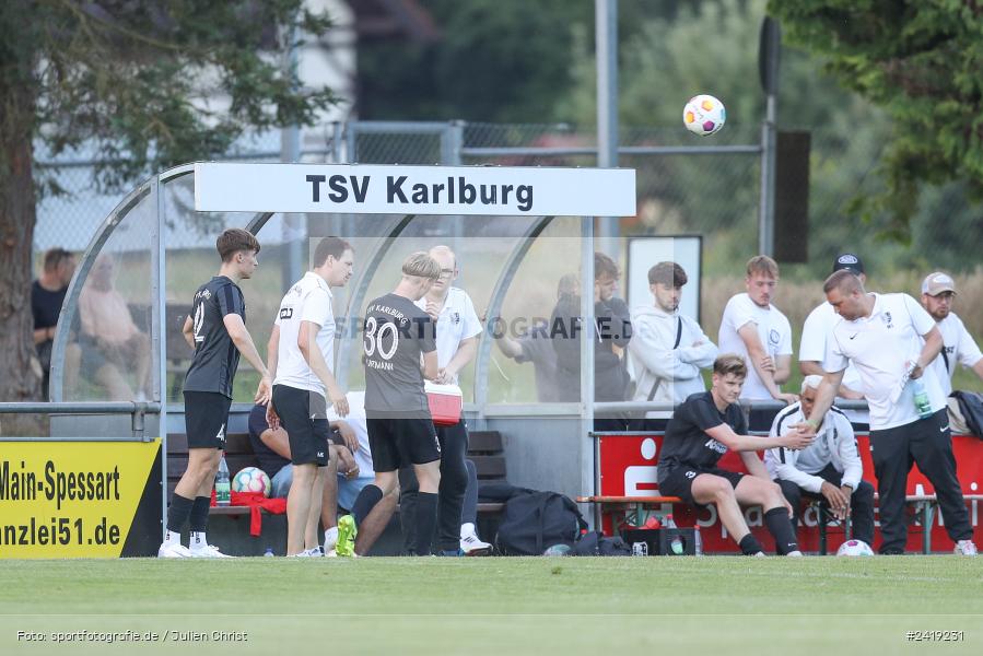 sport, action, TSV Karlburg, TSV, Sportgelände, SVD, SV Darmstadt 98 (U21), Landesfreundschaftsspiele, Karlburg, Hessenliga, HFV, Fussball, D98, Bayernliga Nord, BFV, 10.07.2024 - Bild-ID: 2419231