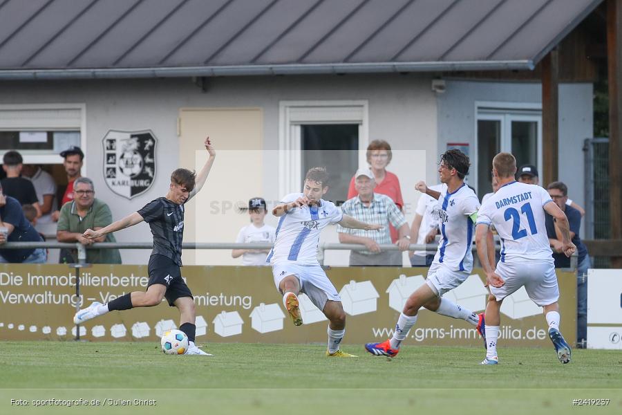 sport, action, TSV Karlburg, TSV, Sportgelände, SVD, SV Darmstadt 98 (U21), Landesfreundschaftsspiele, Karlburg, Hessenliga, HFV, Fussball, D98, Bayernliga Nord, BFV, 10.07.2024 - Bild-ID: 2419237