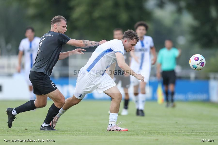 sport, action, TSV Karlburg, TSV, Sportgelände, SVD, SV Darmstadt 98 (U21), Landesfreundschaftsspiele, Karlburg, Hessenliga, HFV, Fussball, D98, Bayernliga Nord, BFV, 10.07.2024 - Bild-ID: 2419261