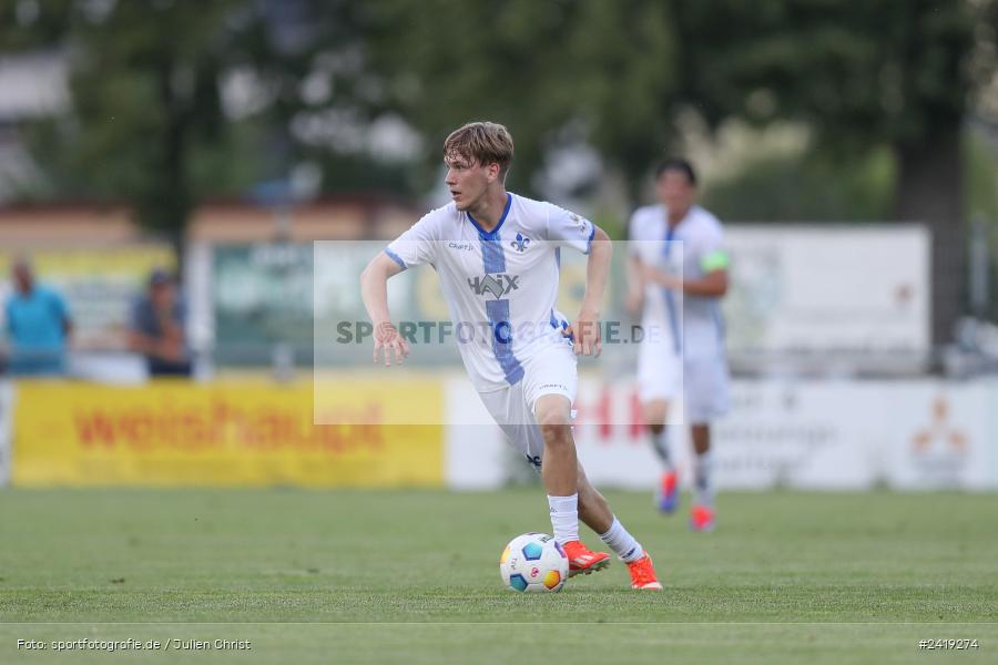 sport, action, TSV Karlburg, TSV, Sportgelände, SVD, SV Darmstadt 98 (U21), Landesfreundschaftsspiele, Karlburg, Hessenliga, HFV, Fussball, D98, Bayernliga Nord, BFV, 10.07.2024 - Bild-ID: 2419274