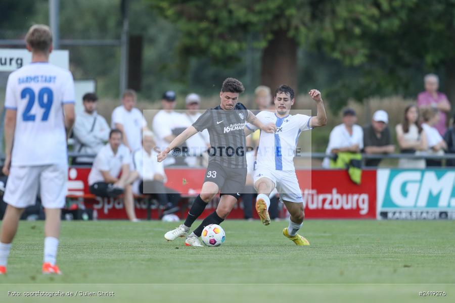 sport, action, TSV Karlburg, TSV, Sportgelände, SVD, SV Darmstadt 98 (U21), Landesfreundschaftsspiele, Karlburg, Hessenliga, HFV, Fussball, D98, Bayernliga Nord, BFV, 10.07.2024 - Bild-ID: 2419276