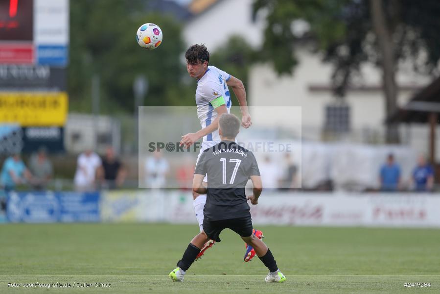 sport, action, TSV Karlburg, TSV, Sportgelände, SVD, SV Darmstadt 98 (U21), Landesfreundschaftsspiele, Karlburg, Hessenliga, HFV, Fussball, D98, Bayernliga Nord, BFV, 10.07.2024 - Bild-ID: 2419284