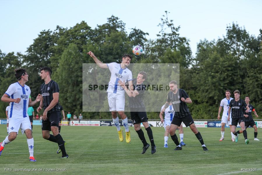 sport, action, TSV Karlburg, TSV, Sportgelände, SVD, SV Darmstadt 98 (U21), Landesfreundschaftsspiele, Karlburg, Hessenliga, HFV, Fussball, D98, Bayernliga Nord, BFV, 11.07.2024 - Bild-ID: 2419307 sport, action, TSV Karlburg, TSV, Sportgelände, SVD, SV Darmstadt 98 (U21), Landesfreundschaftsspiele, Karlburg, Hessenliga, HFV, Fussball, D98, Bayernliga Nord, BFV, 11.07.2024 - Bild-ID: 2419307