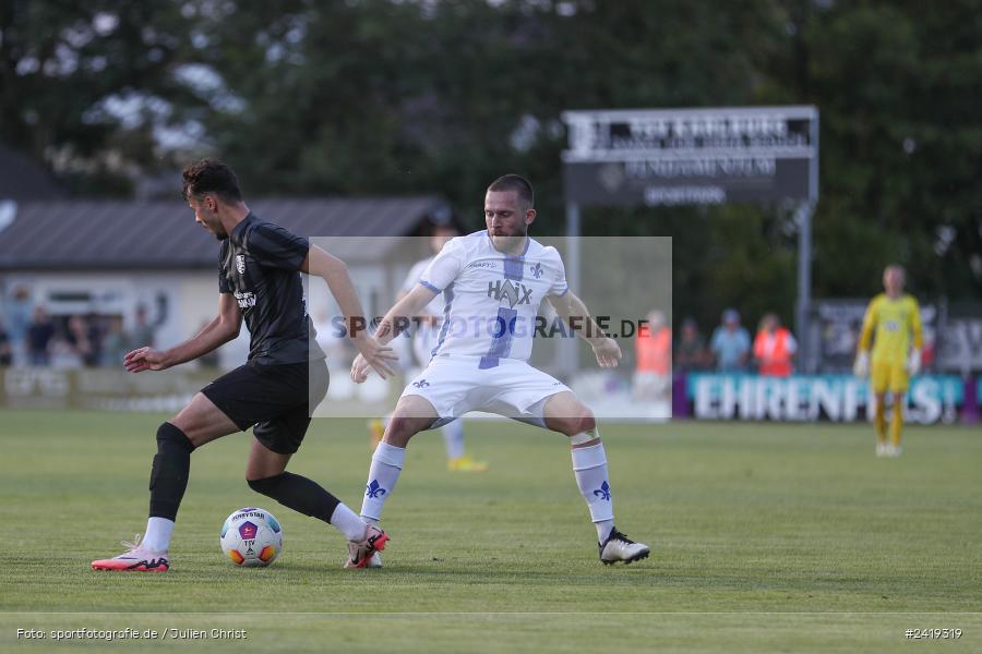 sport, action, TSV Karlburg, TSV, Sportgelände, SVD, SV Darmstadt 98 (U21), Landesfreundschaftsspiele, Karlburg, Hessenliga, HFV, Fussball, D98, Bayernliga Nord, BFV, 11.07.2024 - Bild-ID: 2419319