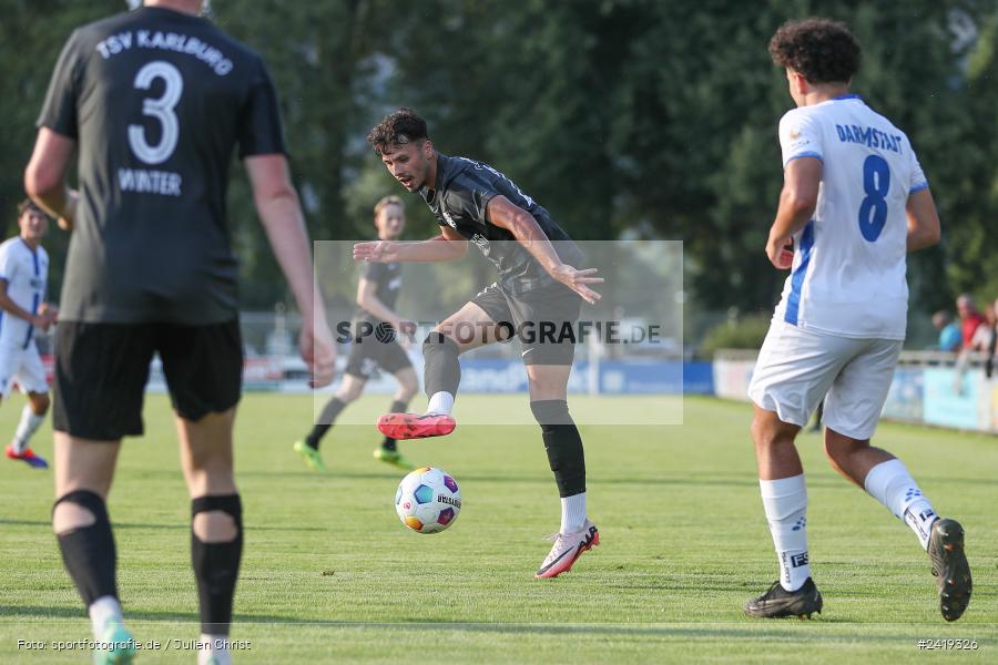 sport, action, TSV Karlburg, TSV, Sportgelände, SVD, SV Darmstadt 98 (U21), Landesfreundschaftsspiele, Karlburg, Hessenliga, HFV, Fussball, D98, Bayernliga Nord, BFV, 11.07.2024 - Bild-ID: 2419326