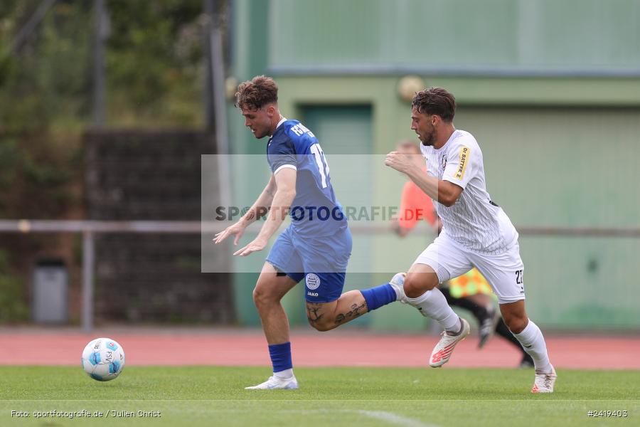 sport, action, Sportgeläde, Regionalliga Südwest, Hessenliga, HFV, Fussball, FSV Frankfurt, FSV, FCB, FC Bayern Alzenau, Alzenau, 13.07.2024 - Bild-ID: 2419403