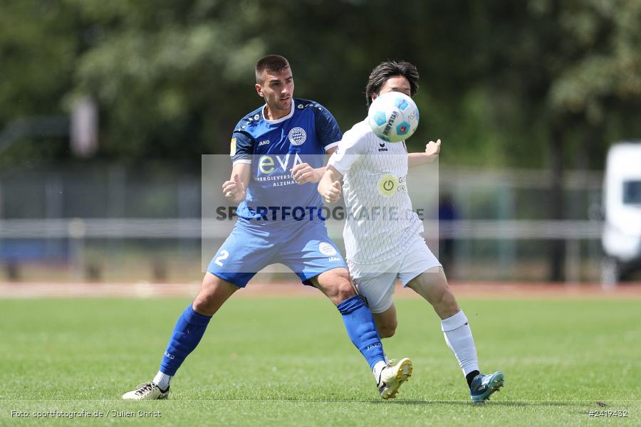 sport, action, Sportgeläde, Regionalliga Südwest, Hessenliga, HFV, Fussball, FSV Frankfurt, FSV, FCB, FC Bayern Alzenau, Alzenau, 13.07.2024 - Bild-ID: 2419432