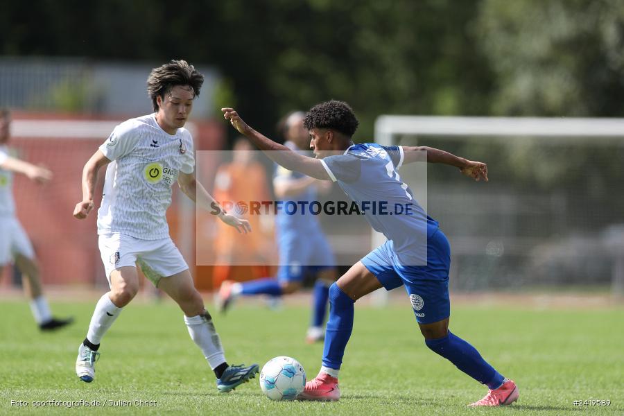 sport, action, Sportgeläde, Regionalliga Südwest, Hessenliga, HFV, Fussball, FSV Frankfurt, FSV, FCB, FC Bayern Alzenau, Alzenau, 13.07.2024 - Bild-ID: 2419589 sport, action, Sportgeläde, Regionalliga Südwest, Hessenliga, HFV, Fussball, FSV Frankfurt, FSV, FCB, FC Bayern Alzenau, Alzenau, 13.07.2024 - Bild-ID: 2419589