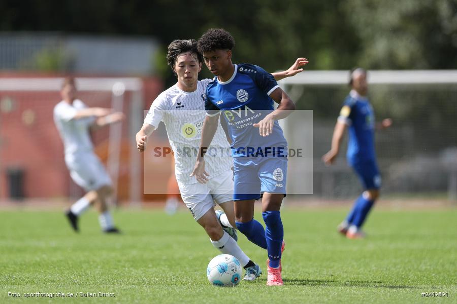 sport, action, Sportgeläde, Regionalliga Südwest, Hessenliga, HFV, Fussball, FSV Frankfurt, FSV, FCB, FC Bayern Alzenau, Alzenau, 13.07.2024 - Bild-ID: 2419591 sport, action, Sportgeläde, Regionalliga Südwest, Hessenliga, HFV, Fussball, FSV Frankfurt, FSV, FCB, FC Bayern Alzenau, Alzenau, 13.07.2024 - Bild-ID: 2419591