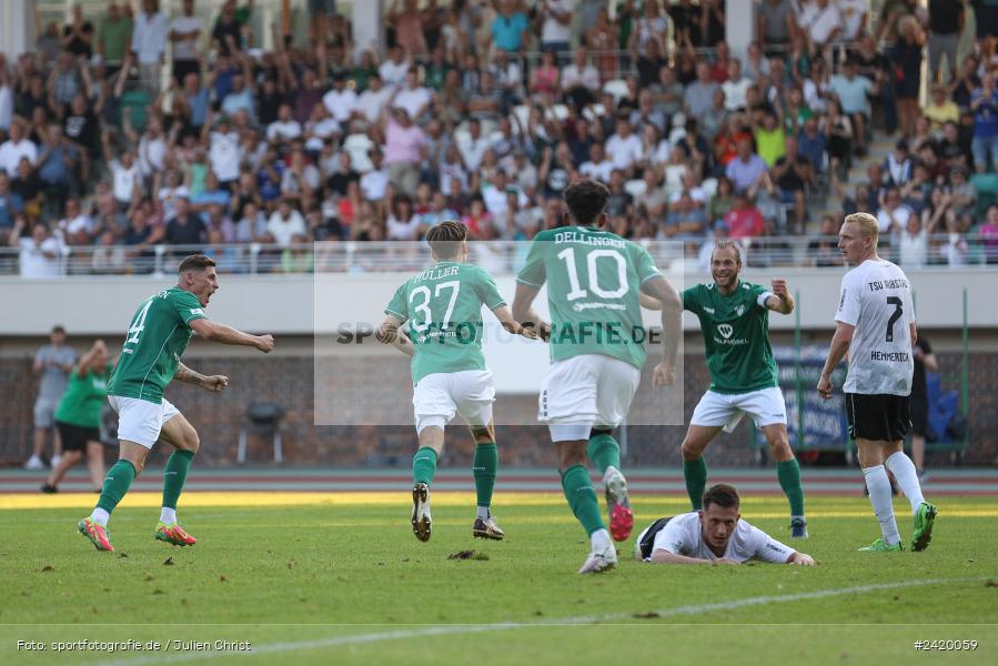 Willy-Sachs-Stadion, Schweinfurt, 19.07.2024, sport, action, Fussball, BFV, Regionalliga Bayern, 1. Spieltag, TSV, FCS, TSV Aubstadt, 1. FC Schweinfurt 1905 - Bild-ID: 2420059