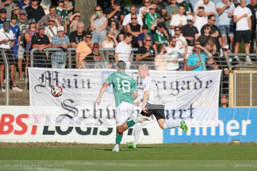 Willy-Sachs-Stadion, Schweinfurt, 19.07.2024, sport, action, Fussball, BFV, Regionalliga Bayern, 1. Spieltag, TSV, FCS, TSV Aubstadt, 1. FC Schweinfurt 1905 - Bild-ID: 2420216 Willy-Sachs-Stadion, Schweinfurt, 19.07.2024, sport, action, Fussball, BFV, Regionalliga Bayern, 1. Spieltag, TSV, FCS, TSV Aubstadt, 1. FC Schweinfurt 1905 - Bild-ID: 2420216