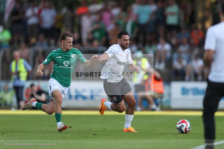 Willy-Sachs-Stadion, Schweinfurt, 19.07.2024, sport, action, Fussball, BFV, Regionalliga Bayern, 1. Spieltag, TSV, FCS, TSV Aubstadt, 1. FC Schweinfurt 1905 - Bild-ID: 2420265