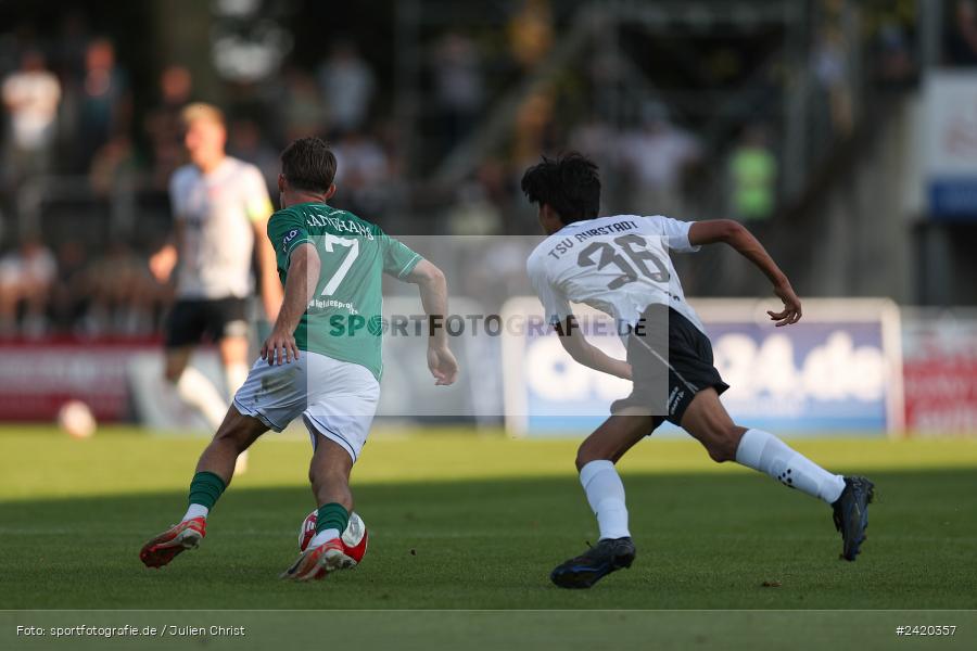 Willy-Sachs-Stadion, Schweinfurt, 19.07.2024, sport, action, Fussball, BFV, Regionalliga Bayern, 1. Spieltag, TSV, FCS, TSV Aubstadt, 1. FC Schweinfurt 1905 - Bild-ID: 2420357