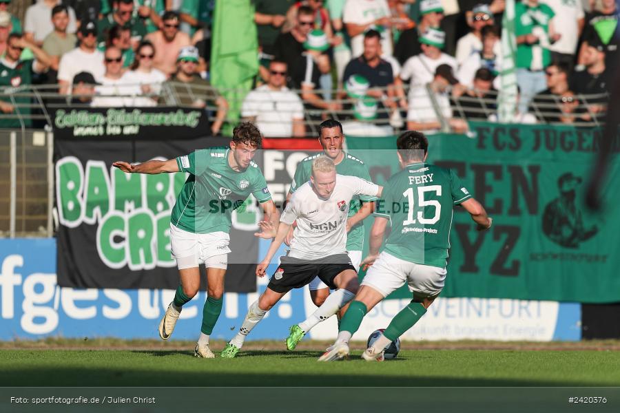 Willy-Sachs-Stadion, Schweinfurt, 19.07.2024, sport, action, Fussball, BFV, Regionalliga Bayern, 1. Spieltag, TSV, FCS, TSV Aubstadt, 1. FC Schweinfurt 1905 - Bild-ID: 2420376