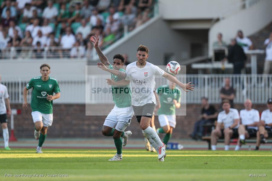 Willy-Sachs-Stadion, Schweinfurt, 19.07.2024, sport, action, Fussball, BFV, Regionalliga Bayern, 1. Spieltag, TSV, FCS, TSV Aubstadt, 1. FC Schweinfurt 1905 - Bild-ID: 2420429 Willy-Sachs-Stadion, Schweinfurt, 19.07.2024, sport, action, Fussball, BFV, Regionalliga Bayern, 1. Spieltag, TSV, FCS, TSV Aubstadt, 1. FC Schweinfurt 1905 - Bild-ID: 2420429