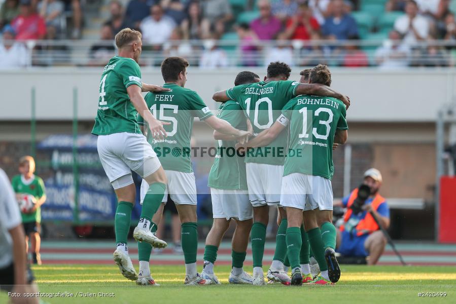 Willy-Sachs-Stadion, Schweinfurt, 19.07.2024, sport, action, Fussball, BFV, Regionalliga Bayern, 1. Spieltag, TSV, FCS, TSV Aubstadt, 1. FC Schweinfurt 1905 - Bild-ID: 2420499