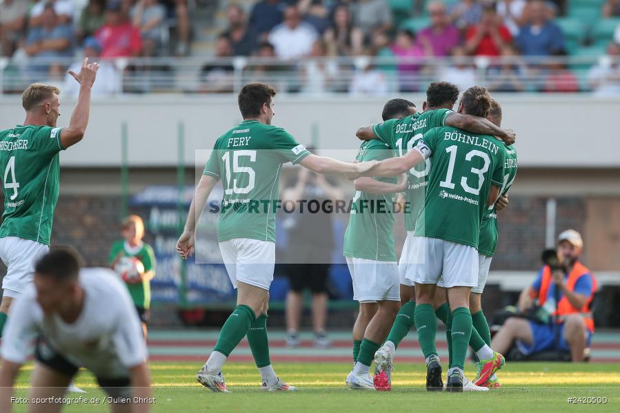 Willy-Sachs-Stadion, Schweinfurt, 19.07.2024, sport, action, Fussball, BFV, Regionalliga Bayern, 1. Spieltag, TSV, FCS, TSV Aubstadt, 1. FC Schweinfurt 1905 - Bild-ID: 2420500