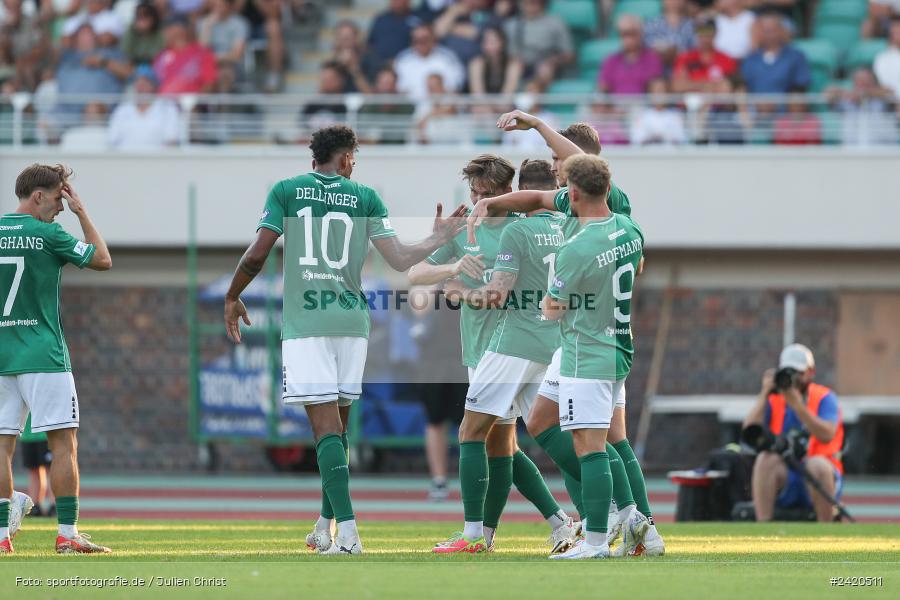 Willy-Sachs-Stadion, Schweinfurt, 19.07.2024, sport, action, Fussball, BFV, Regionalliga Bayern, 1. Spieltag, TSV, FCS, TSV Aubstadt, 1. FC Schweinfurt 1905 - Bild-ID: 2420511