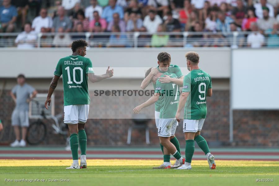 Willy-Sachs-Stadion, Schweinfurt, 19.07.2024, sport, action, Fussball, BFV, Regionalliga Bayern, 1. Spieltag, TSV, FCS, TSV Aubstadt, 1. FC Schweinfurt 1905 - Bild-ID: 2420514