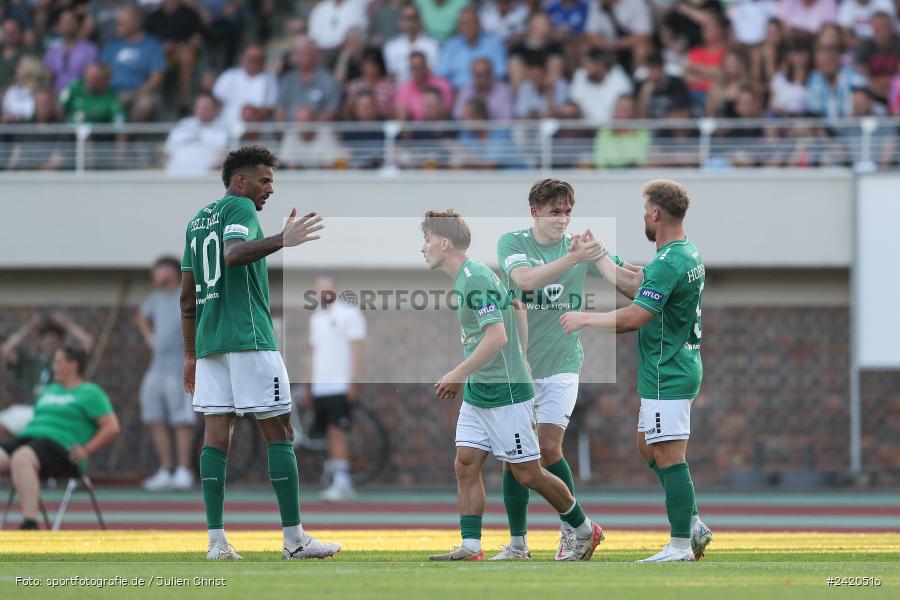 Willy-Sachs-Stadion, Schweinfurt, 19.07.2024, sport, action, Fussball, BFV, Regionalliga Bayern, 1. Spieltag, TSV, FCS, TSV Aubstadt, 1. FC Schweinfurt 1905 - Bild-ID: 2420516