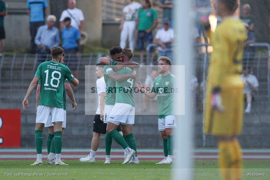 Willy-Sachs-Stadion, Schweinfurt, 19.07.2024, sport, action, Fussball, BFV, Regionalliga Bayern, 1. Spieltag, TSV, FCS, TSV Aubstadt, 1. FC Schweinfurt 1905 - Bild-ID: 2420646