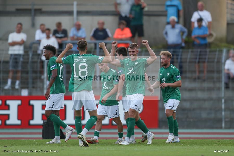 Willy-Sachs-Stadion, Schweinfurt, 19.07.2024, sport, action, Fussball, BFV, Regionalliga Bayern, 1. Spieltag, TSV, FCS, TSV Aubstadt, 1. FC Schweinfurt 1905 - Bild-ID: 2420649