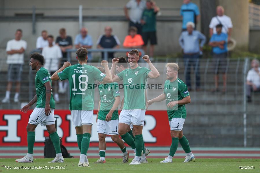Willy-Sachs-Stadion, Schweinfurt, 19.07.2024, sport, action, Fussball, BFV, Regionalliga Bayern, 1. Spieltag, TSV, FCS, TSV Aubstadt, 1. FC Schweinfurt 1905 - Bild-ID: 2420651