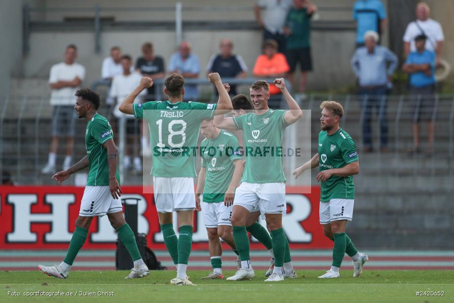 Willy-Sachs-Stadion, Schweinfurt, 19.07.2024, sport, action, Fussball, BFV, Regionalliga Bayern, 1. Spieltag, TSV, FCS, TSV Aubstadt, 1. FC Schweinfurt 1905 - Bild-ID: 2420652