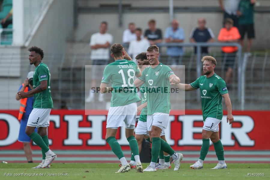 Willy-Sachs-Stadion, Schweinfurt, 19.07.2024, sport, action, Fussball, BFV, Regionalliga Bayern, 1. Spieltag, TSV, FCS, TSV Aubstadt, 1. FC Schweinfurt 1905 - Bild-ID: 2420655