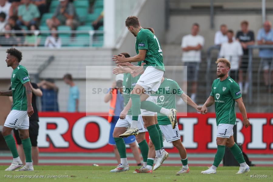 Willy-Sachs-Stadion, Schweinfurt, 19.07.2024, sport, action, Fussball, BFV, Regionalliga Bayern, 1. Spieltag, TSV, FCS, TSV Aubstadt, 1. FC Schweinfurt 1905 - Bild-ID: 2420656