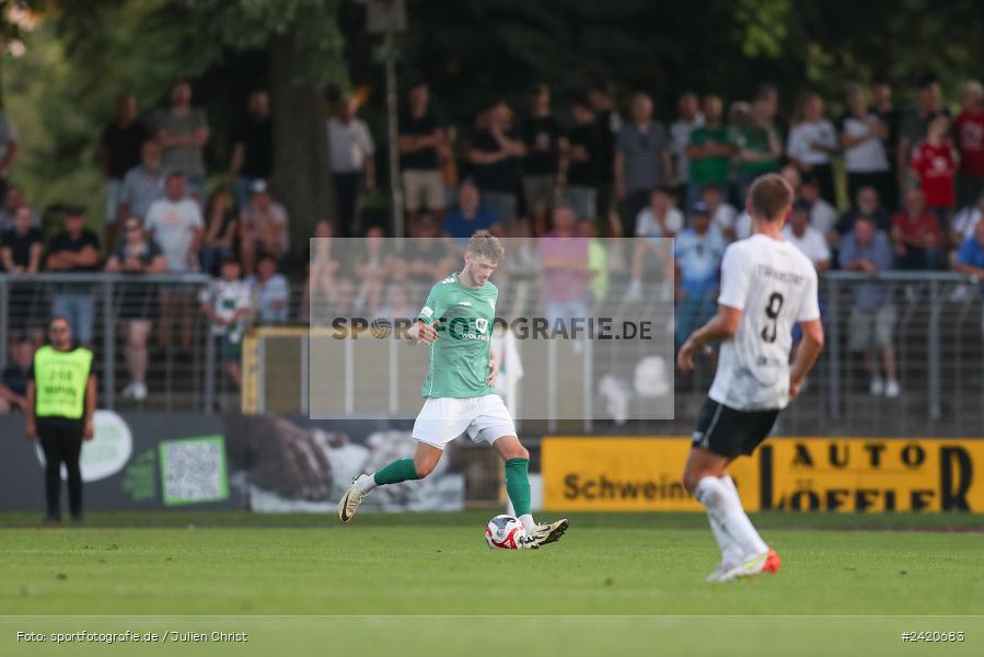 Willy-Sachs-Stadion, Schweinfurt, 19.07.2024, sport, action, Fussball, BFV, Regionalliga Bayern, 1. Spieltag, TSV, FCS, TSV Aubstadt, 1. FC Schweinfurt 1905 - Bild-ID: 2420683