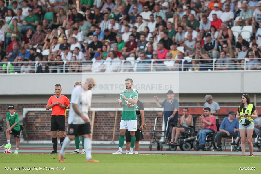 Willy-Sachs-Stadion, Schweinfurt, 19.07.2024, sport, action, Fussball, BFV, Regionalliga Bayern, 1. Spieltag, TSV, FCS, TSV Aubstadt, 1. FC Schweinfurt 1905 - Bild-ID: 2420688
