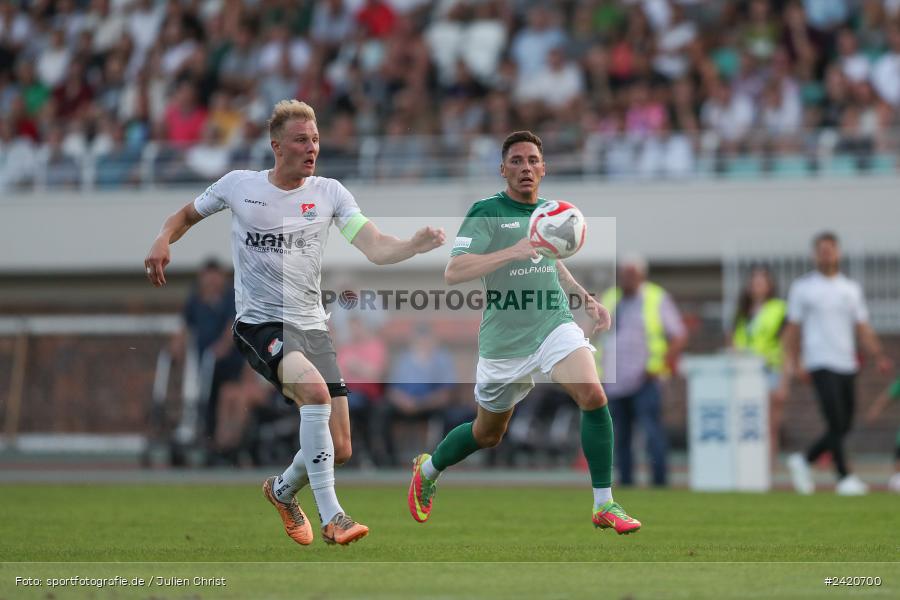 Willy-Sachs-Stadion, Schweinfurt, 19.07.2024, sport, action, Fussball, BFV, Regionalliga Bayern, 1. Spieltag, TSV, FCS, TSV Aubstadt, 1. FC Schweinfurt 1905 - Bild-ID: 2420700